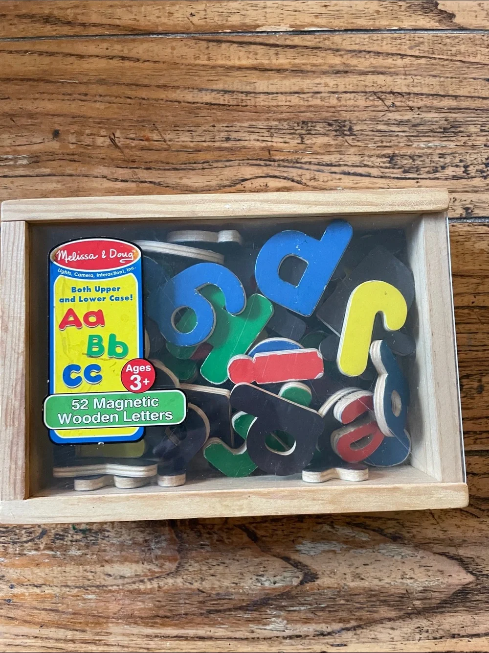 Melissa & Doug Wooden Magnetic Alphabet Letters - Multicolor Kids Toy